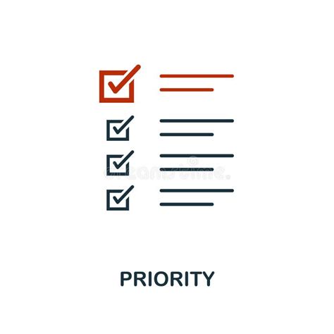 Priority Icon In Two Color Design Red And Black Style Elements From