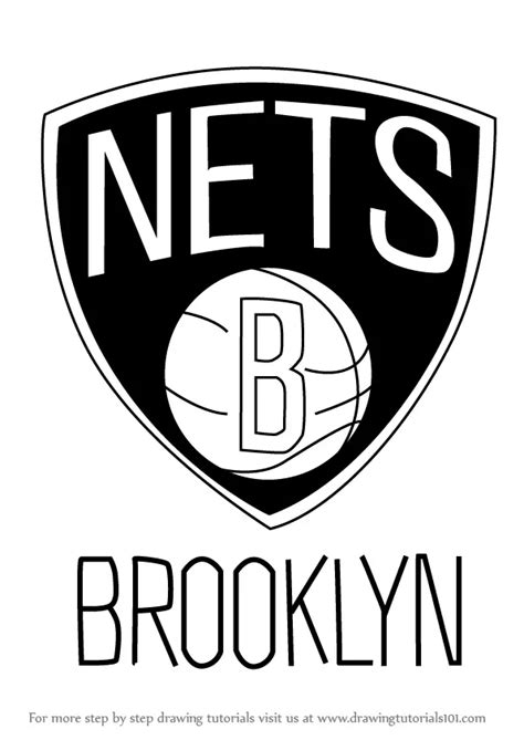 Step By Step How To Draw Brooklyn Nets Logo