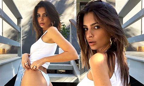 Emily Ratajkowski Is White Hot As She Shows Off Pert Derriere In Thong