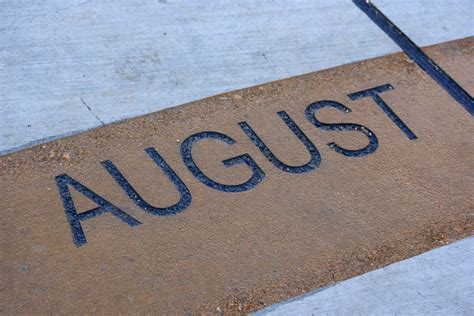 August Free High Resolution Photo Of The Word August Part Of A
