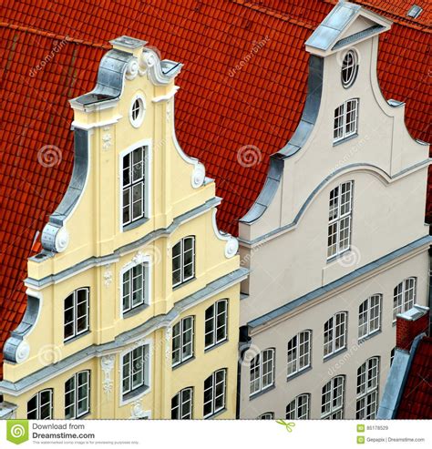 Gable Fronts Of Houses In The Historical Old Town Of Cologne Germany