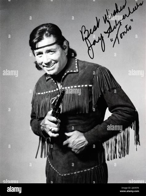 An Autographed Publicity Photo Of Mohawk Indian Actor Jay Silverheels