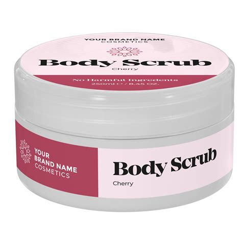 Body Scrub Cherry 250ml Made By Nature Labs Private Label Natural