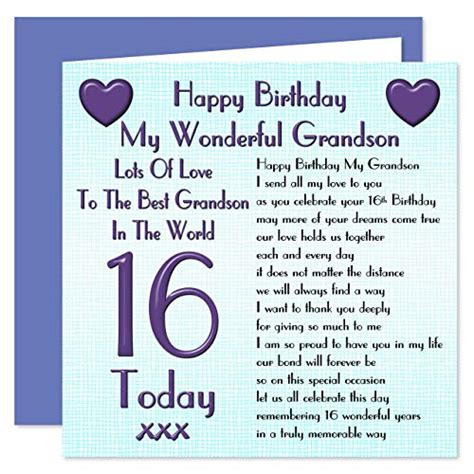 Top 7 Grandson 16th Birthday Card Uk Birthday Greeting Cards Changez