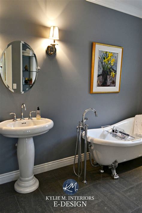 Dark Room Bathroom With The Best Paint Colour Dior Gray Benjamin