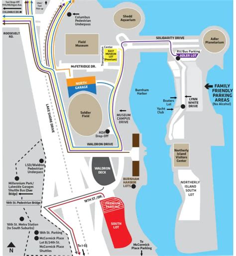 Chicago Soldier Field Parking Map
