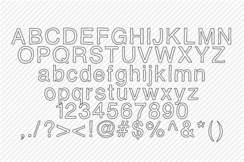Hollow Hand Drawn Font Display Fonts On Creative Market