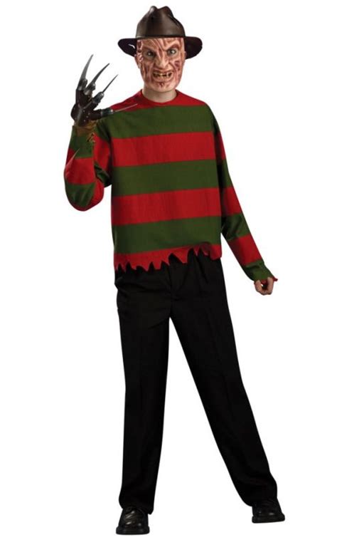 Mens Freddy Krueger Fancy Dress Halloween Costume Kit