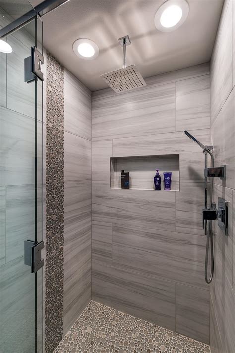 Walk In Shower With Pebble Tiles Hgtv