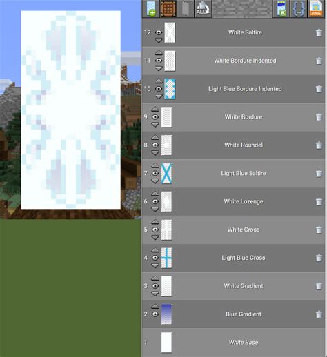 White Snowflake Banner Design For Minecraft Artofit