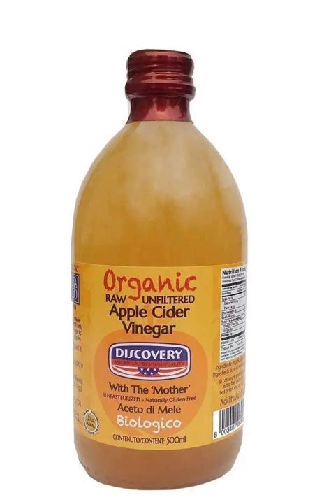 Organic Apple Cider Vinegar With The Mother 500ml Product Of Italy