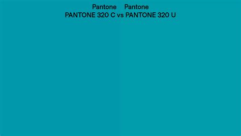 Pantone 320 C Vs Pantone 320 U Side By Side Comparison