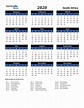 2020 South Africa Calendar with Holidays