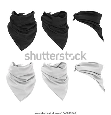 white black bandana tied  neck stock illustration