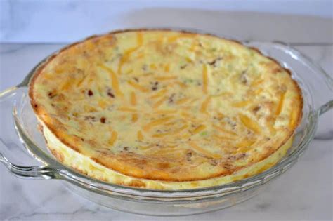 Bacon Cheddar Crustless Quiche Is A Quick And Easy Breakfast Recipe