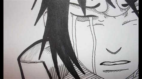 Drawing Crying Sasuke Uchiha From Naruto Shippuden Youtube