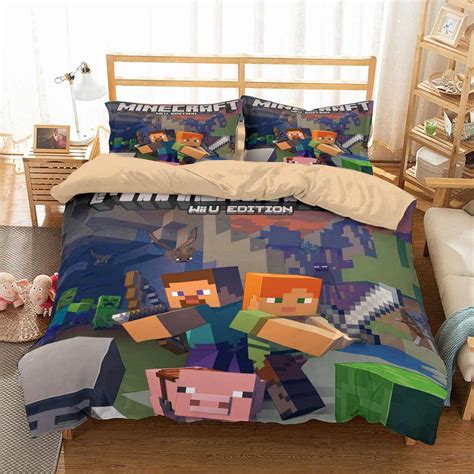 3d Customize Minecraft Bedding Set Duvet Cover Set Bedroom Set Bedlinen Duvet Bedding Sets