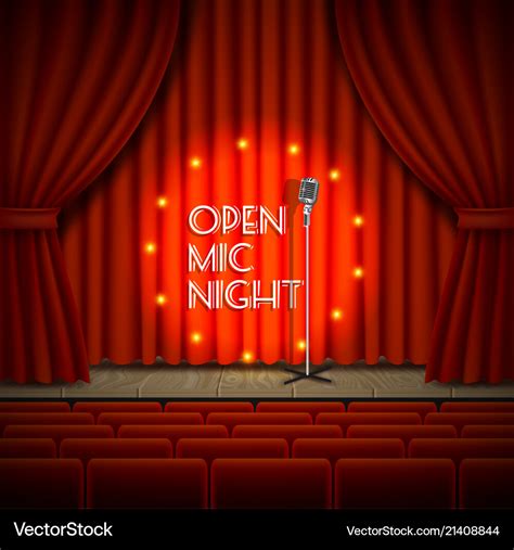 Open Mic Night Live Show Background Royalty Free Vector