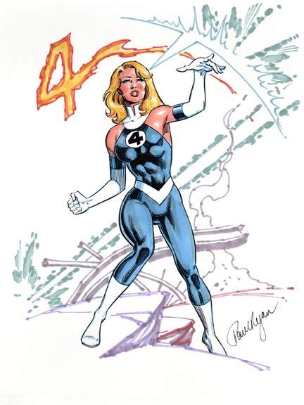Invisible Woman Sue Storm By Paul Ryan Comic Art Invisible Woman