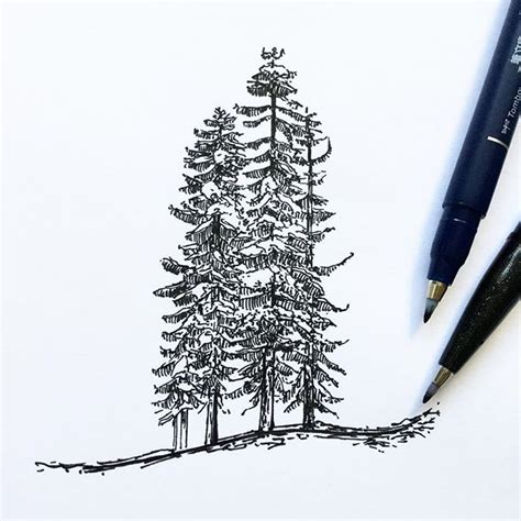 Snowy Tree Drawing At Getdrawings Free Download