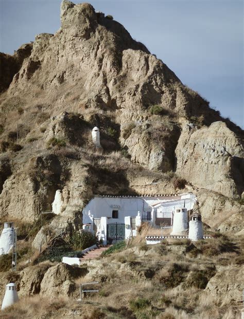 Casas cuevas situadas en guadix,granada. Typical "Casas Cueva" in Guadix. Houses carved in tuff ...