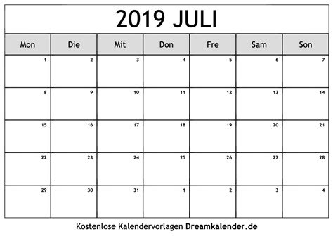 Kalender Juli 2019 Zum Ausdrucken Word Financial Report