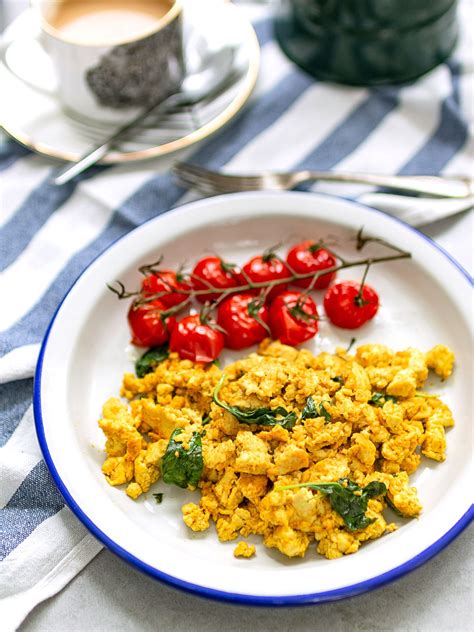 Tofu Scramble With Spinach And Tomatoes Recipe The Feedfeed