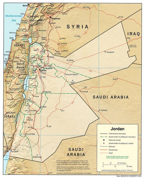 Jordânia Mapas Geográficos Da Jordânia Enciclopédia Global™