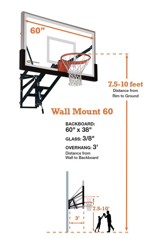 Proformance 60 Wall Mount Basketball Hoop Wm60 Superior Play