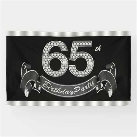 65th Birthday Party Banner Zazzle