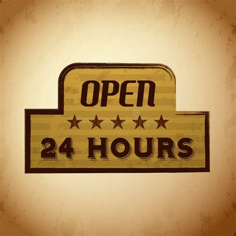 Open 24 Hours Stock Illustration Illustration Of Entrance 7085894
