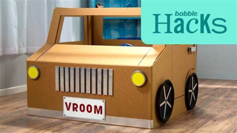 DIY Collapsible Cardboard Car Babble Hacks Cardboard Car Toy Car