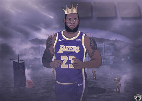 Lebron Cartoon Wallpaper Lakers Wallpapers For Android Lakers