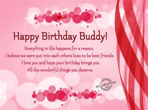Happy Birthday Buddy Wishes