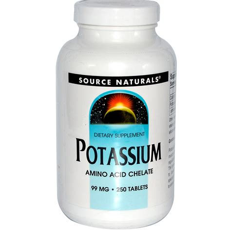 Source Naturals Potassium 99 Mg 250 Tablets Iherb