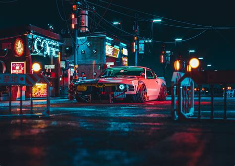 Futuristic Cyberpunk Car Neon Car Wallpaper 4k Bmp Leg