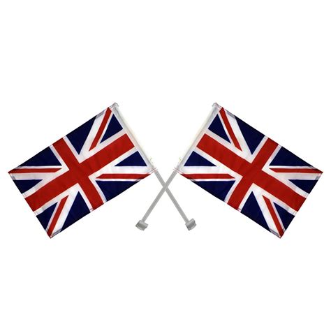 Two Pack Union Jack British Uk Car Flags Flag Souvenir Souvenir