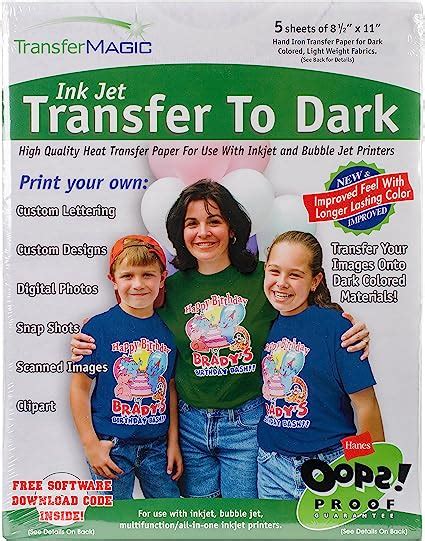 Transfer Magic Fxtd 5 Ink Jet Transfer Paper For Dark