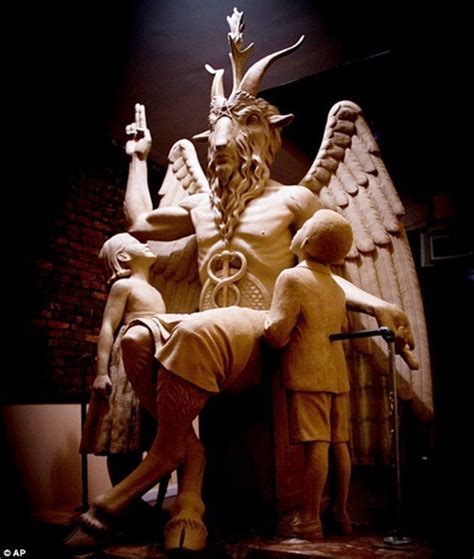 Satanic Cult Temple Unveils Huge Goat Headed Devil Statue In Detroit Photos
