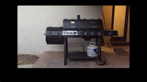 Mastering the art of smoking meats (pit modifications) here you will learn how to modify your smoker, keep the fire and smoke. Oklahoma Joe's Combo Grill Time-lapse Set-up - YouTube