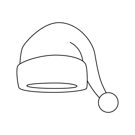 Coloring page with Santa Hat for kids 11564554 Vector Art at Vecteezy