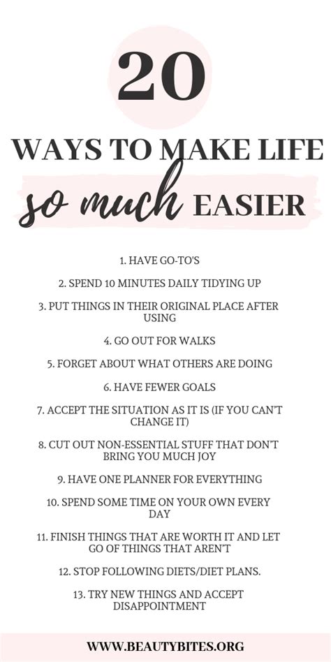 20 Ways To Make Your Life So Much Easier Healthy Daily Habits To Start