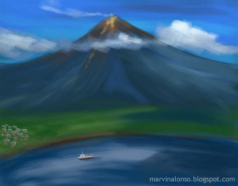 Artmarvs Illustrations Mayon Volcano