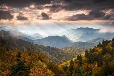 Great Smoky Mountains Photography Scenic Cherokee Nc Autumn Landscape