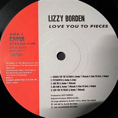 Lizzy Borden Love You To Pieces Hot Vinyl Com