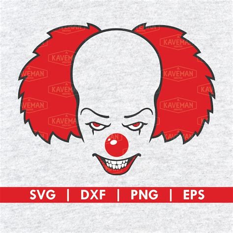 Pennywise The Clown It Movie Svg Dxf Silhouette Cameo Cricut Etsy