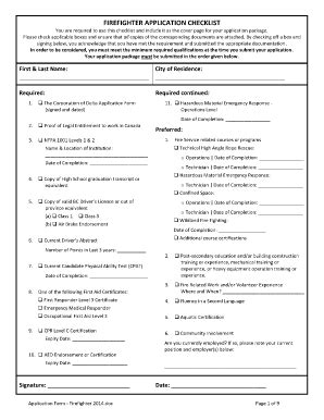 The organization is comprised of nearly 8,000 permanent and. Firefighter Application Forms - Fill Online, Printable ...