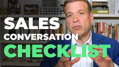The Sales Conversation Checklist Youtube