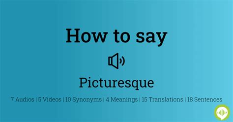 How To Pronounce Picturesque