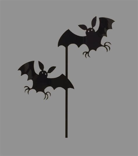 Double Bat Metal Halloween Yard Decoration Etsy